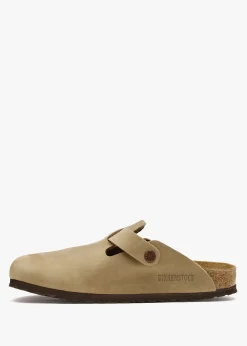 Boston Tabacco Brown Natural Oiled Leather Clogs
