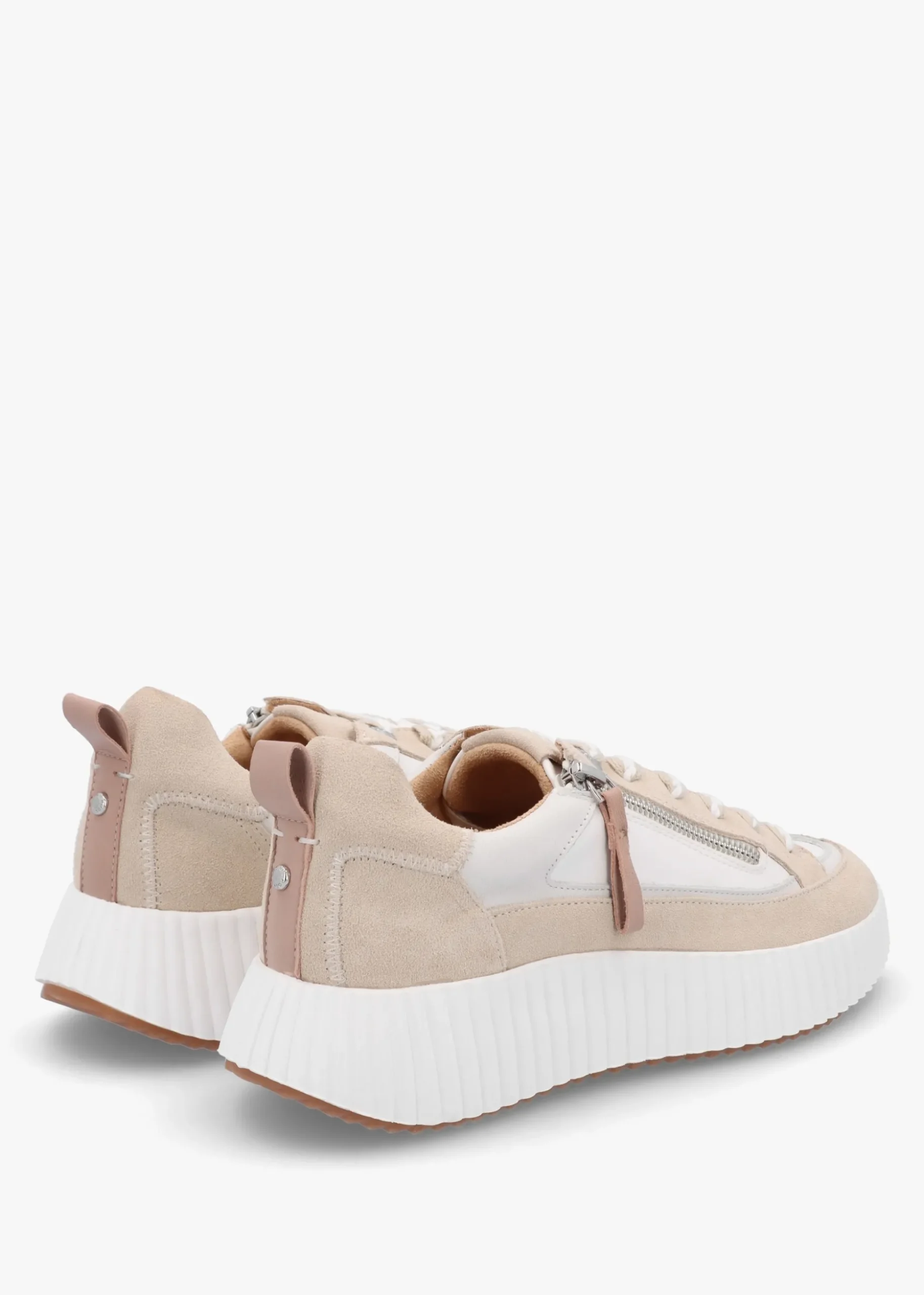 Bouville Off White Leather & Suede Chunky Trainers