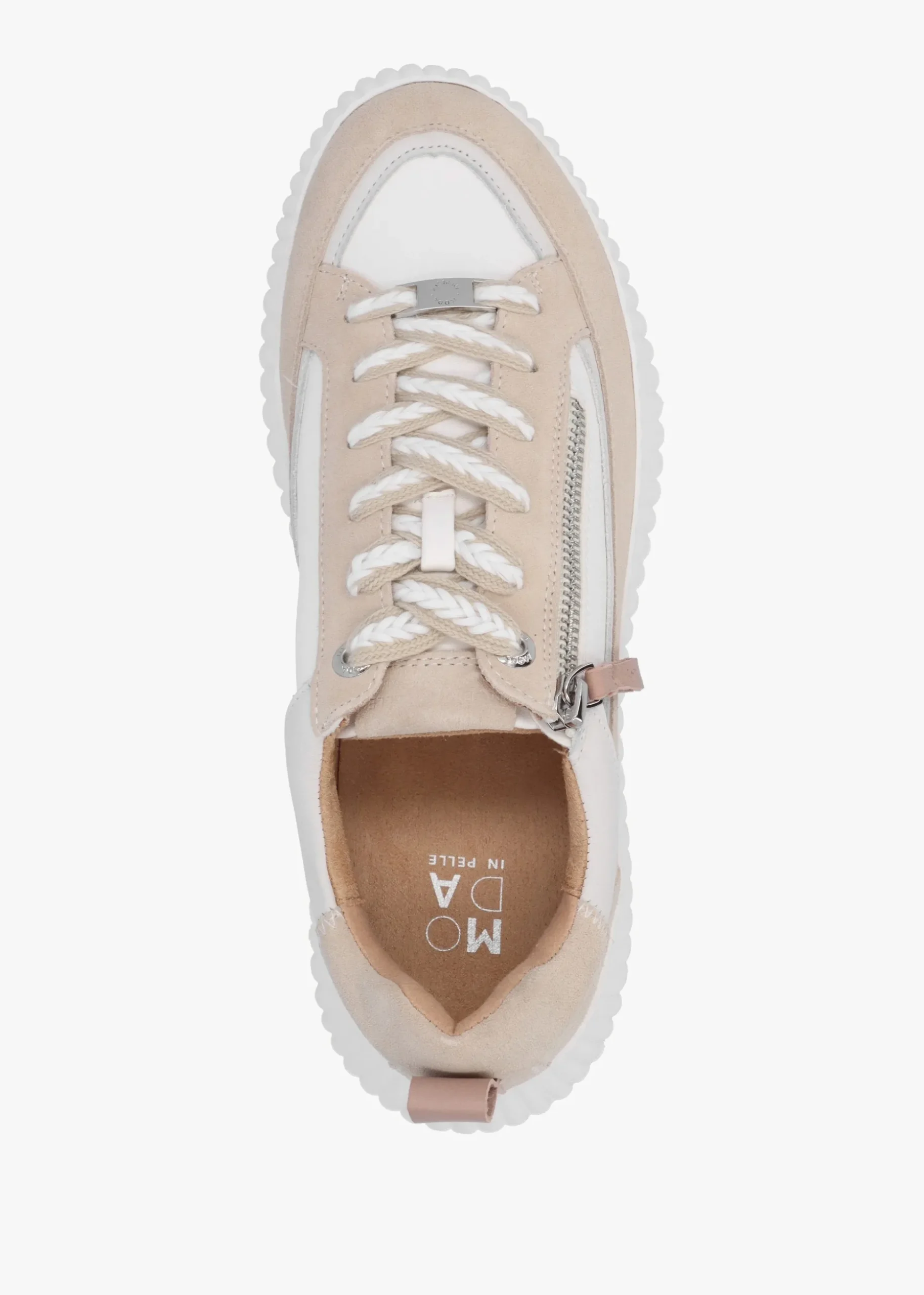 Bouville Off White Leather & Suede Chunky Trainers