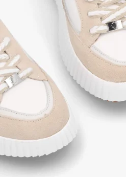 Bouville Off White Leather & Suede Chunky Trainers