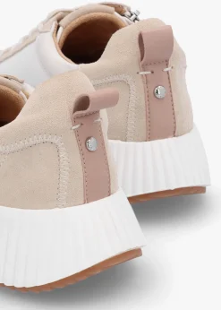 Bouville Off White Leather & Suede Chunky Trainers
