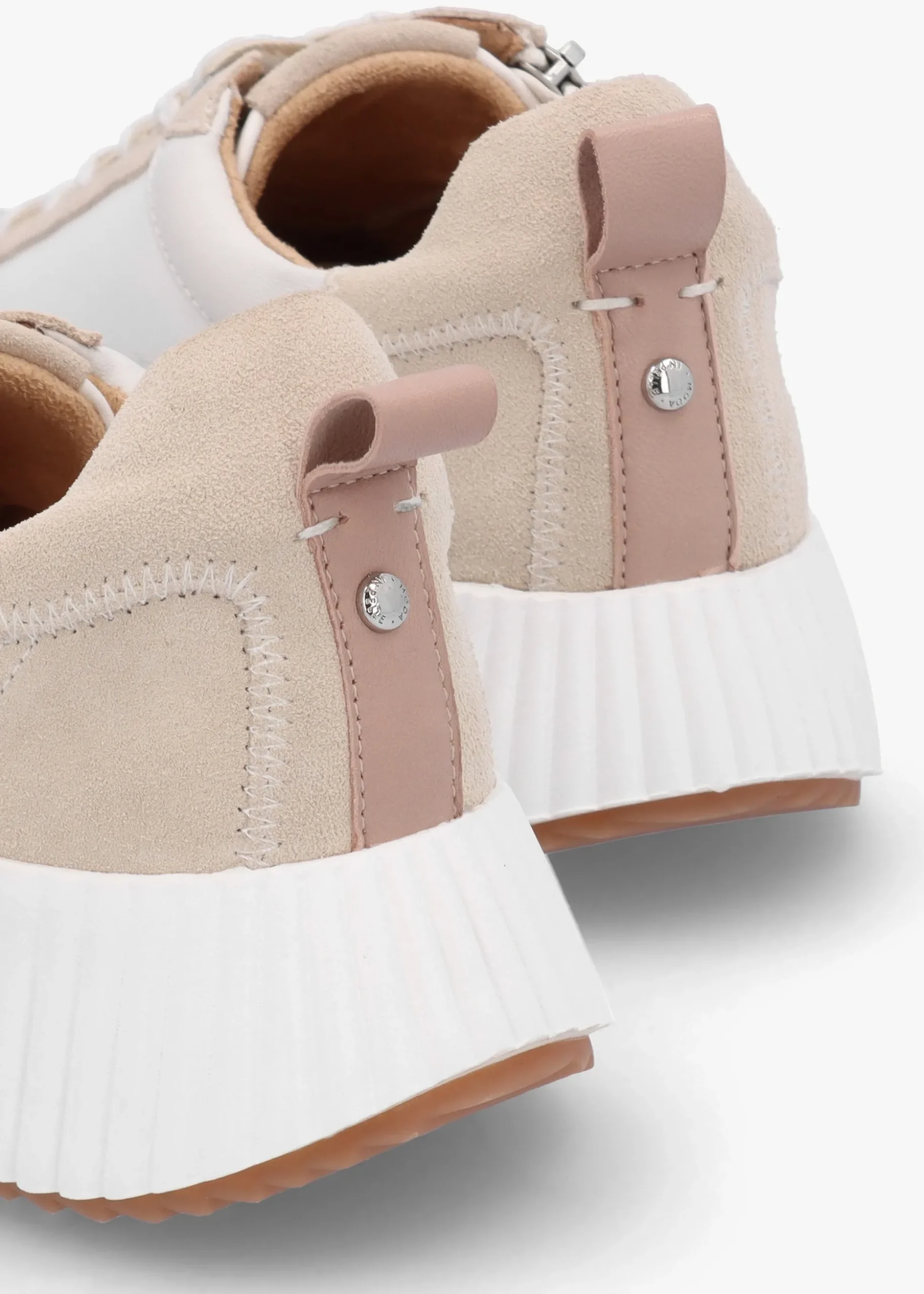 Bouville Off White Leather & Suede Chunky Trainers