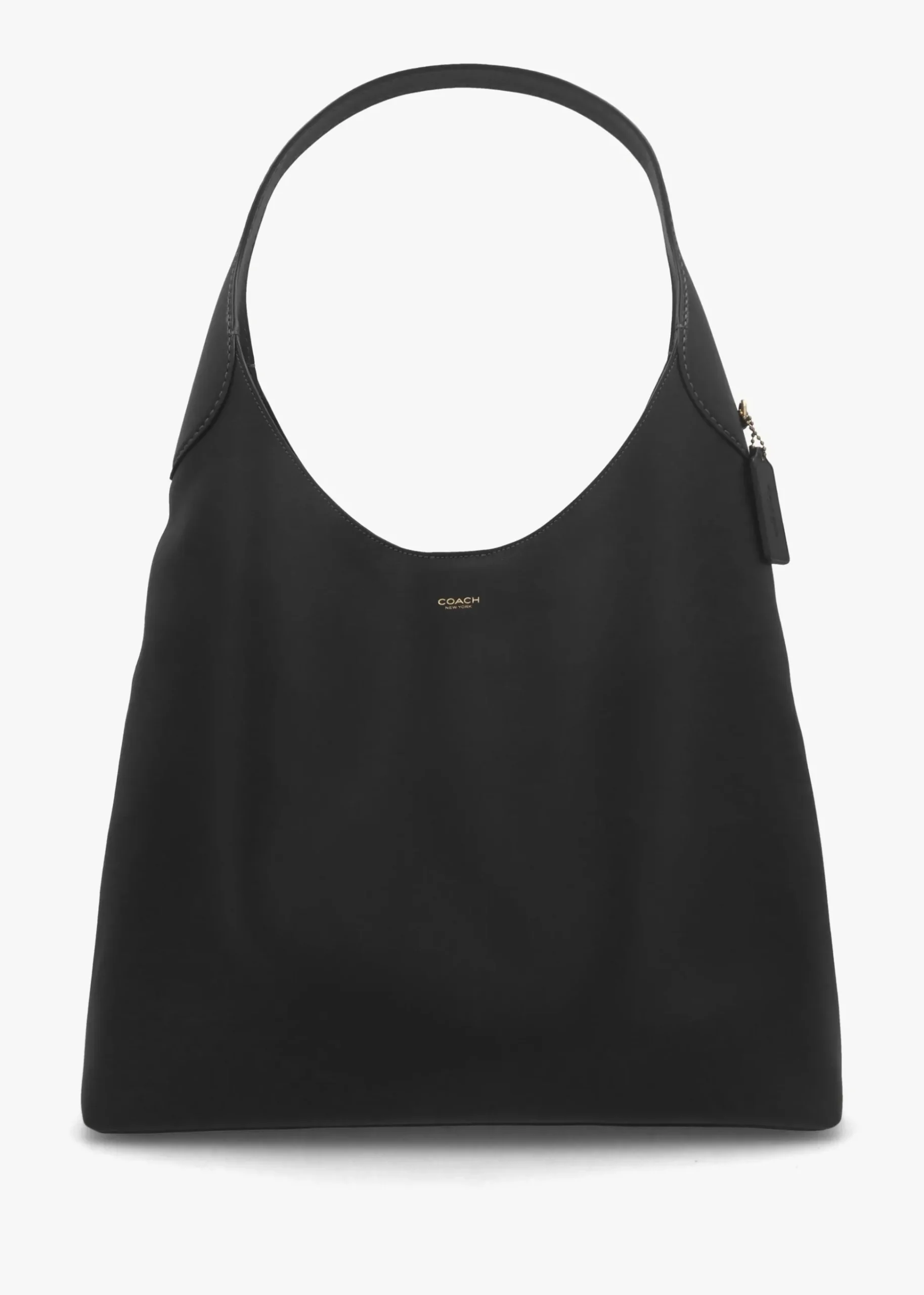 Brooklyn 39 Brass Black Leather Shoulder Bag