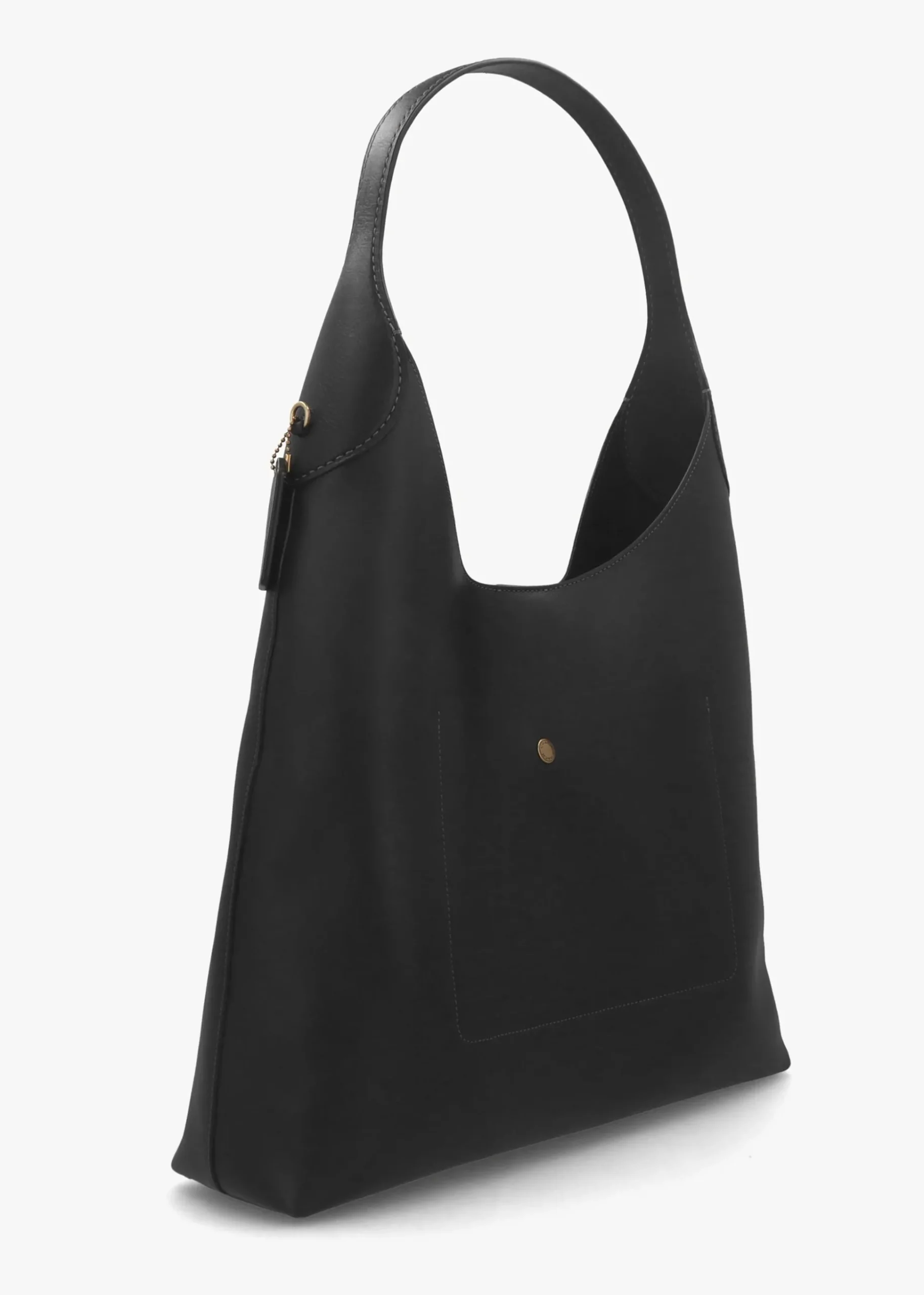 Brooklyn 39 Brass Black Leather Shoulder Bag