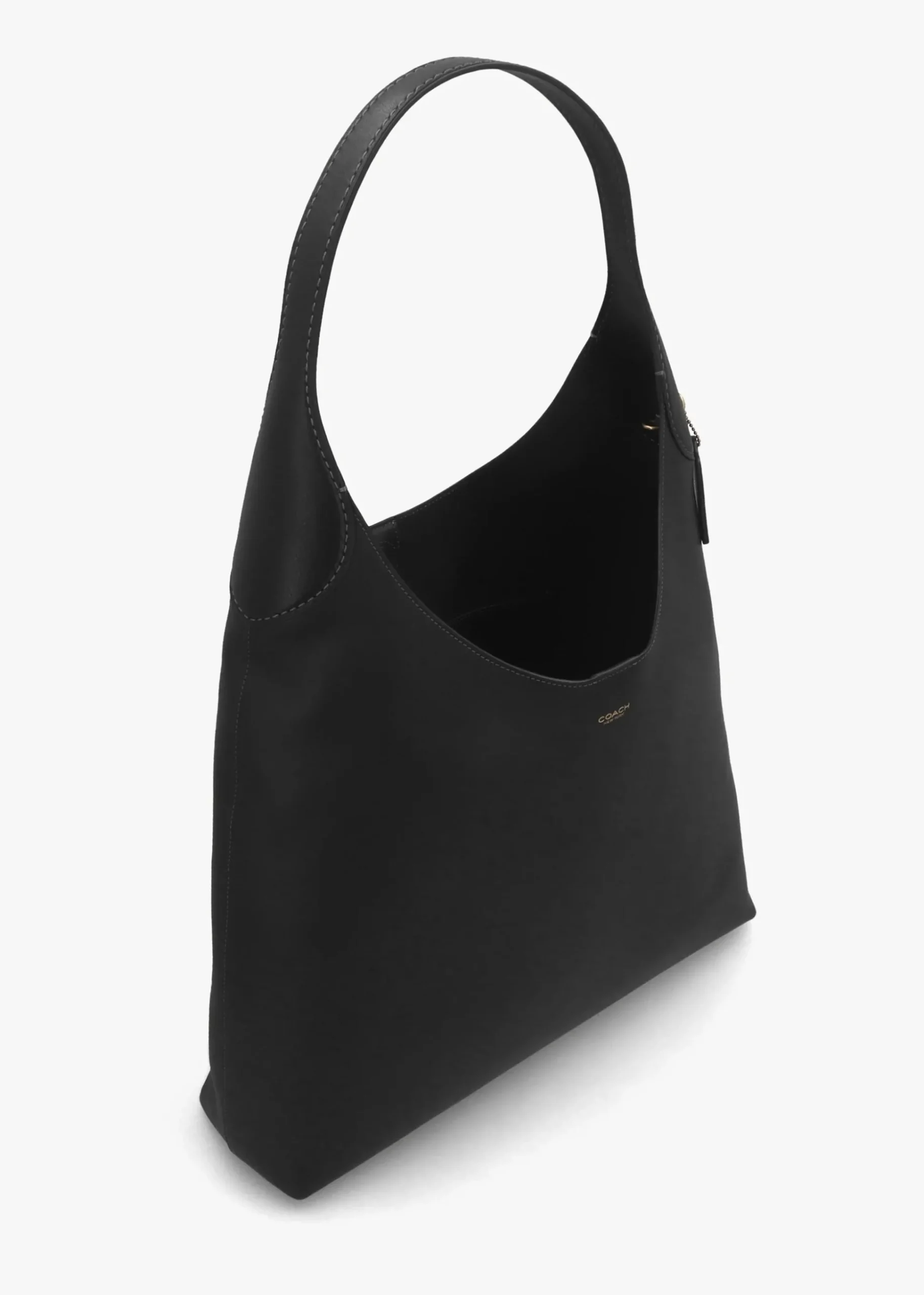 Brooklyn 39 Brass Black Leather Shoulder Bag