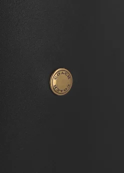 Brooklyn 39 Brass Black Leather Shoulder Bag