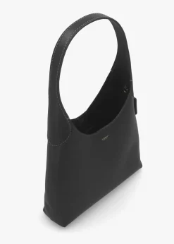 Brooklyn 28 Brass Black Leather Shoulder Bag