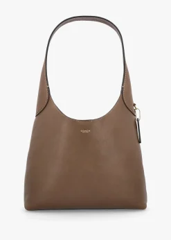 Brooklyn 28 Dark Stone Leather Shoulder Bag