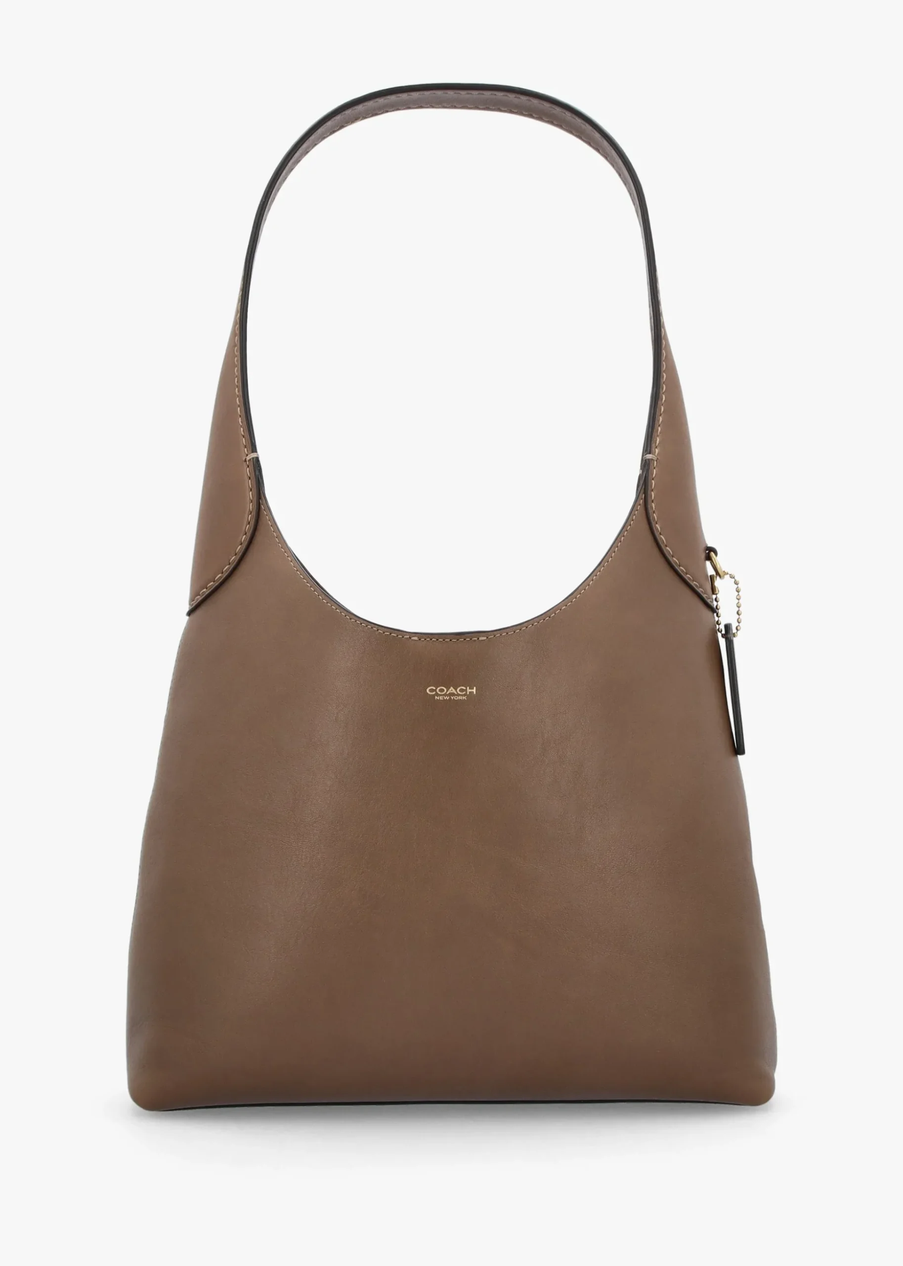 Brooklyn 28 Dark Stone Leather Shoulder Bag