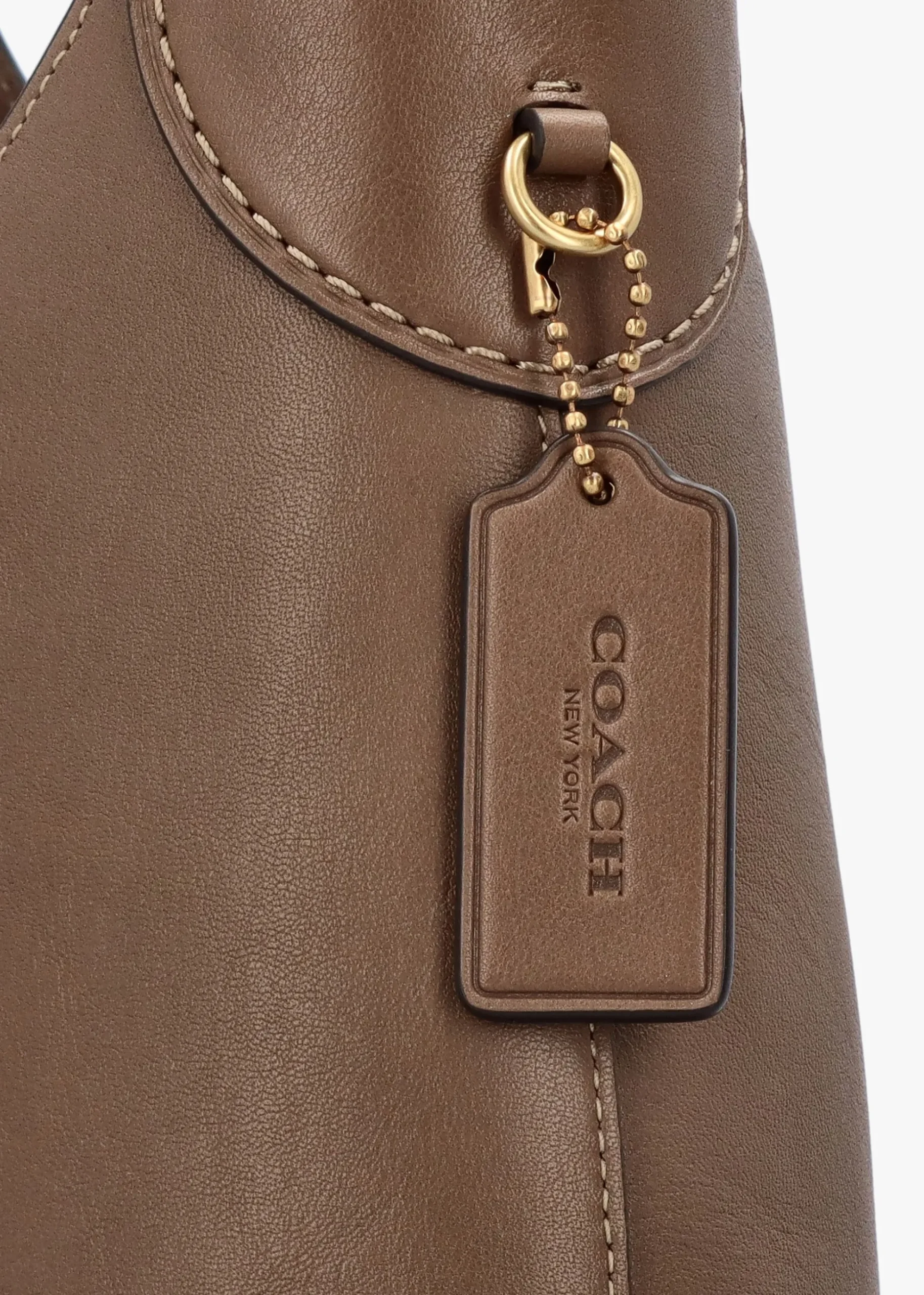 Brooklyn 28 Dark Stone Leather Shoulder Bag