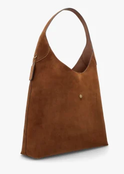 Brooklyn 39 Warm Brown Suede Shoulder Bag