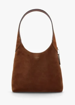 Brooklyn 28 Warm Brown Suede Shoulder Bag