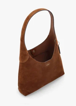 Brooklyn 28 Warm Brown Suede Shoulder Bag
