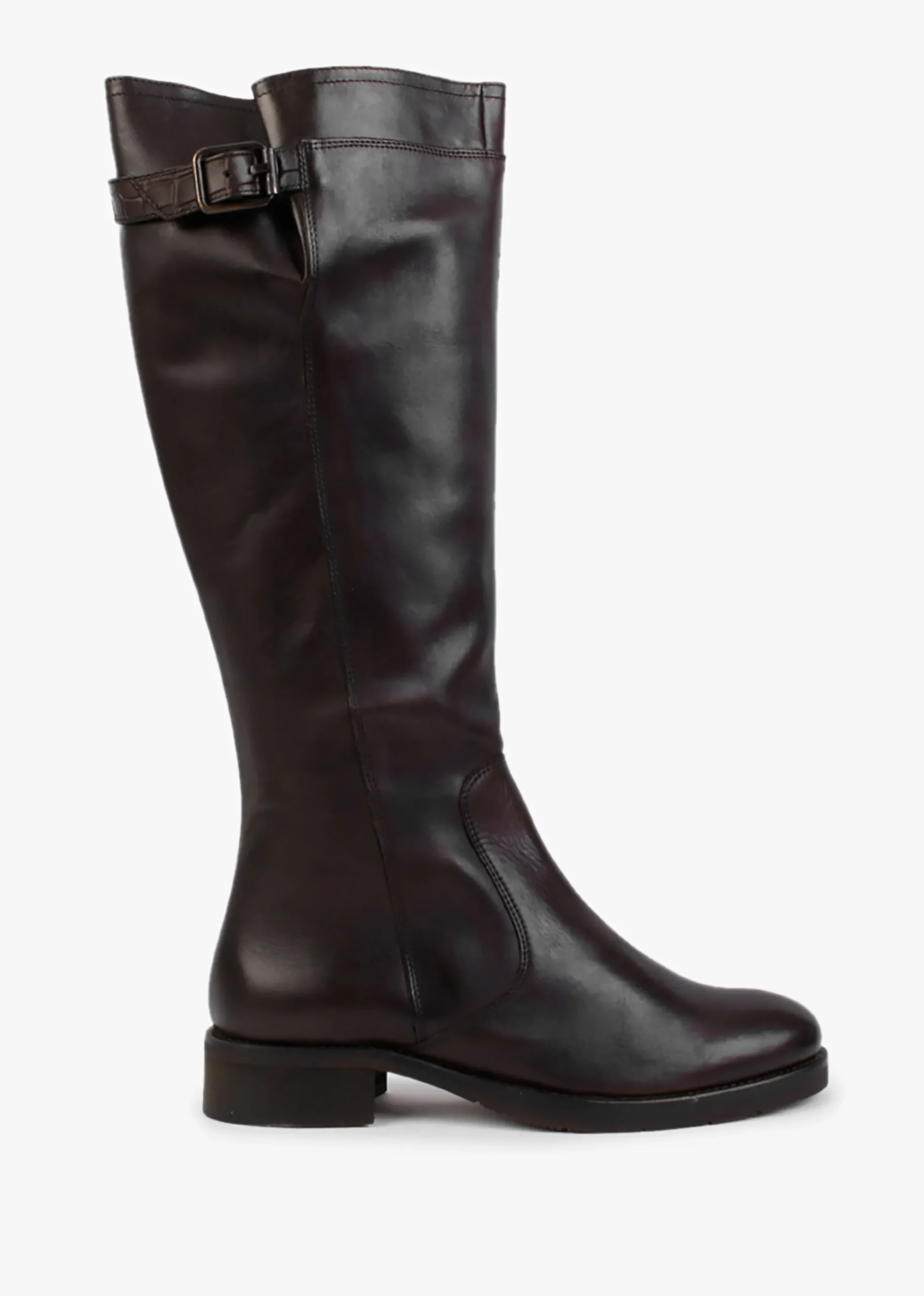 Brown Leather Knee High Boots