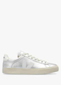 Campo Chromefree Leather Silver White Trainers