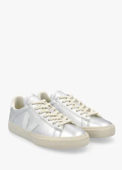 Campo Chromefree Leather Silver White Trainers