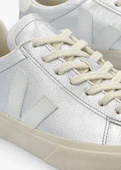 Campo Chromefree Leather Silver White Trainers