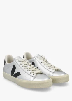 Campo Leather Silver Black Trainers