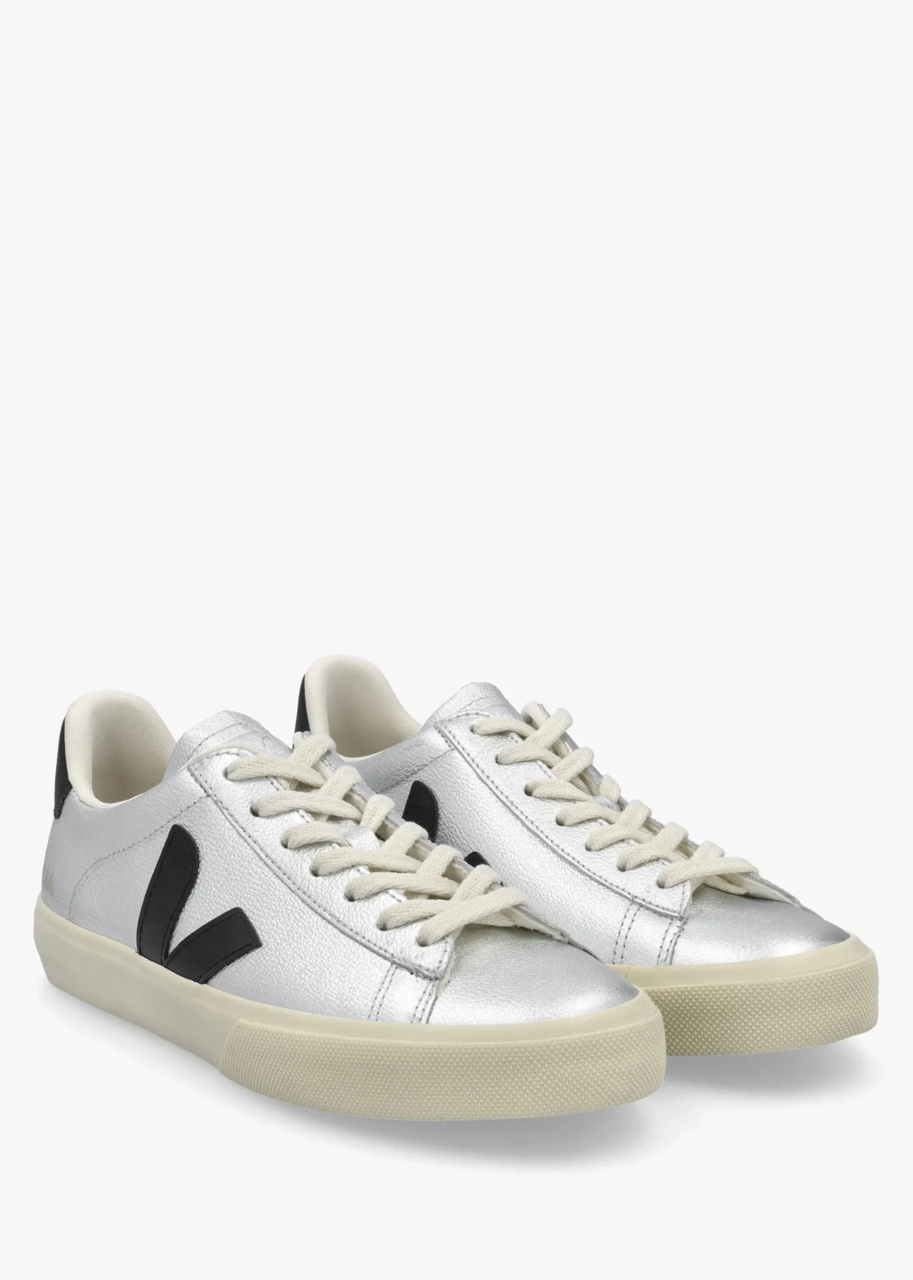 Campo Leather Silver Black Trainers