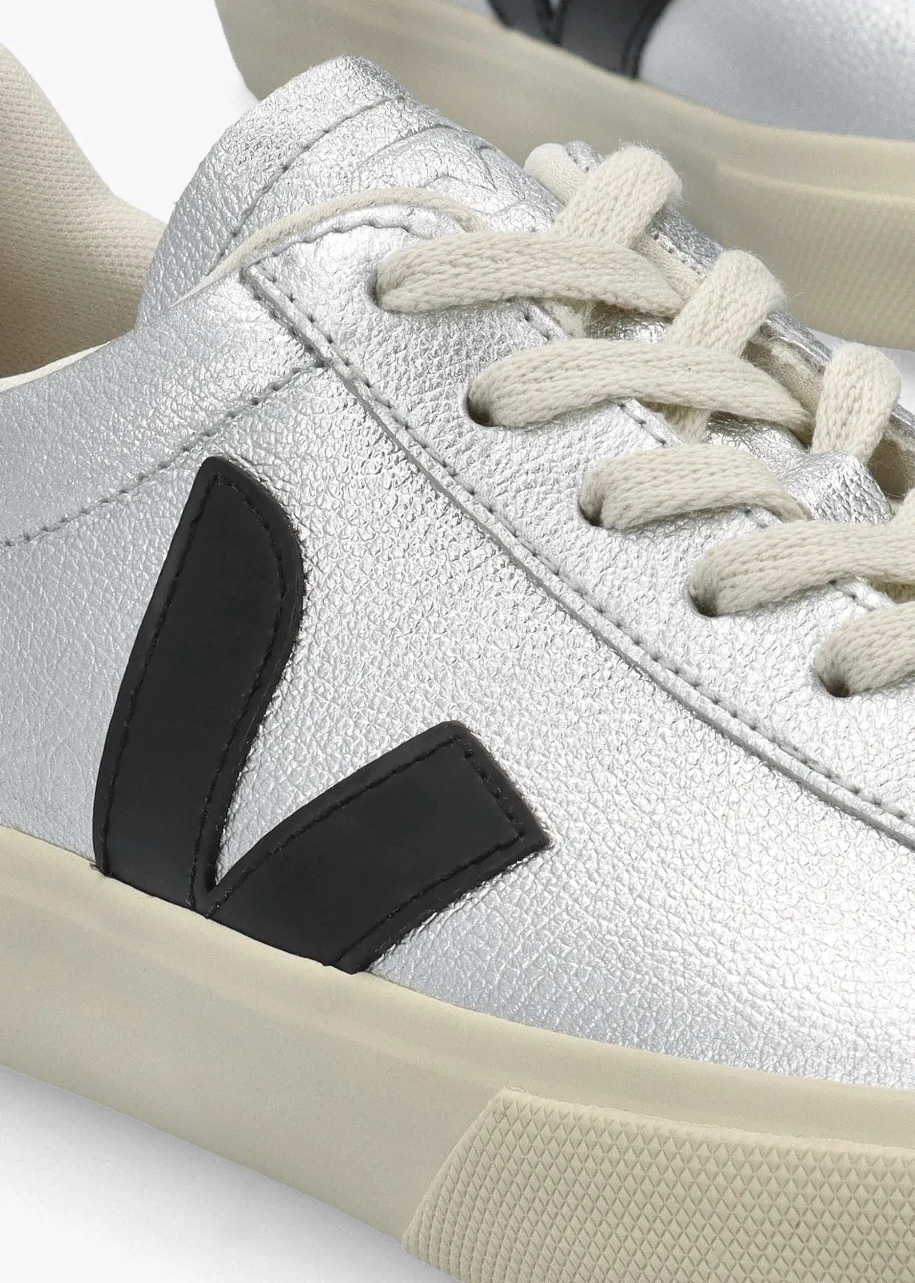 Campo Leather Silver Black Trainers