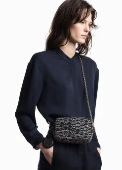 Canvas Jacquard Denim Camera Bag