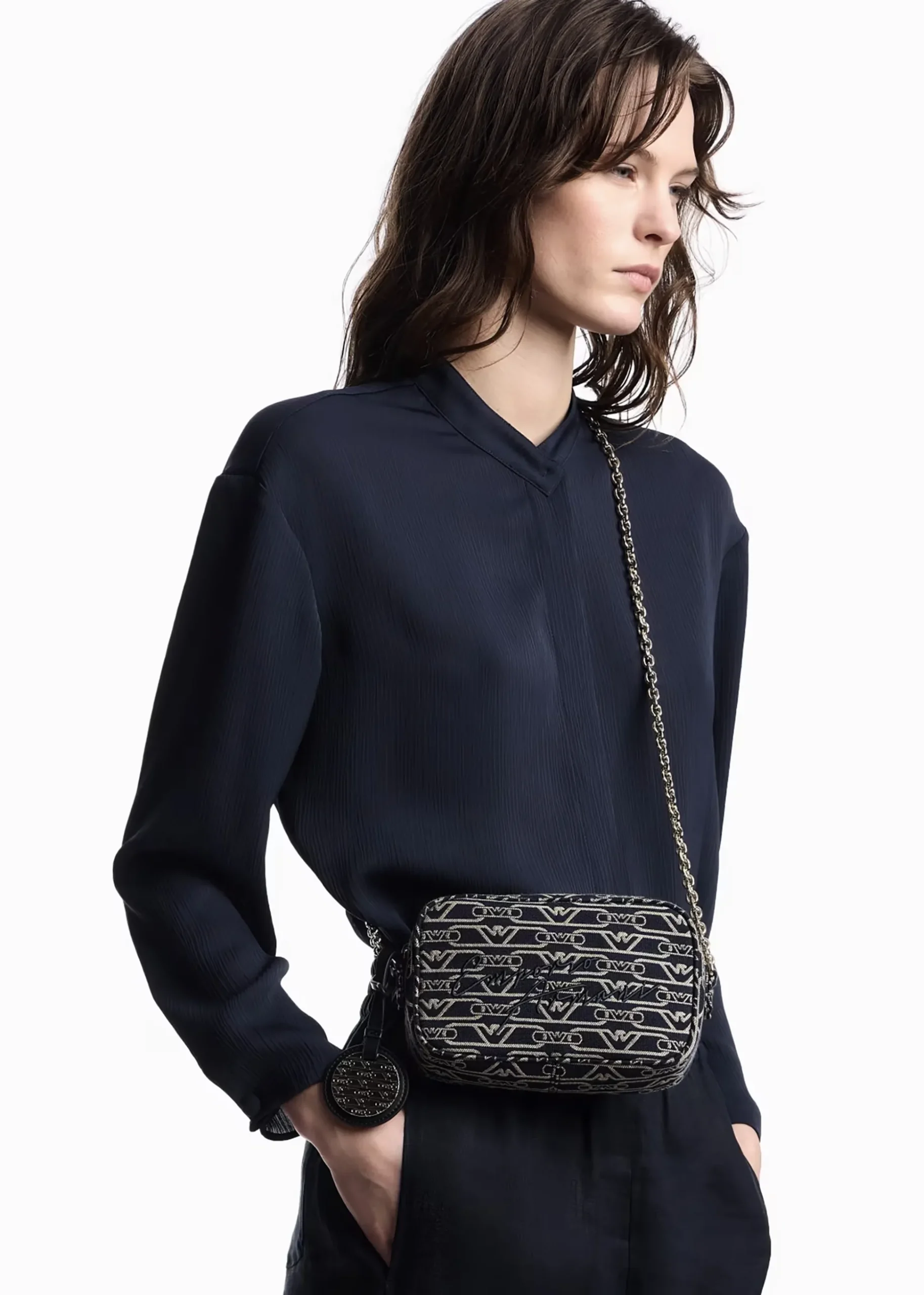 Canvas Jacquard Denim Camera Bag