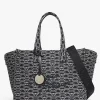Canvas Jacquard Denim Tote Bag