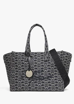 Canvas Jacquard Denim Tote Bag