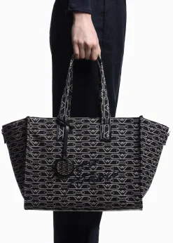 Canvas Jacquard Denim Tote Bag