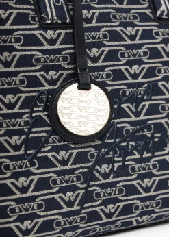Canvas Jacquard Denim Tote Bag