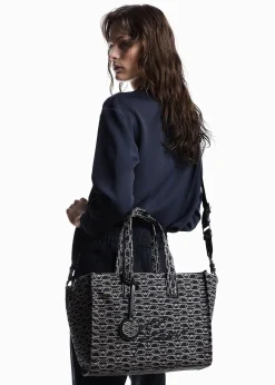 Canvas Jacquard Denim Tote Bag