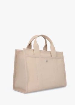 Cargo Dark Natural Canvas Tote Bag
