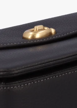 Cassie 19 Black Leather Cross-Body Bag
