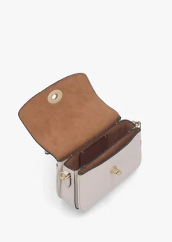 Cassie 17 Chalk Leather Cross-Body Bag