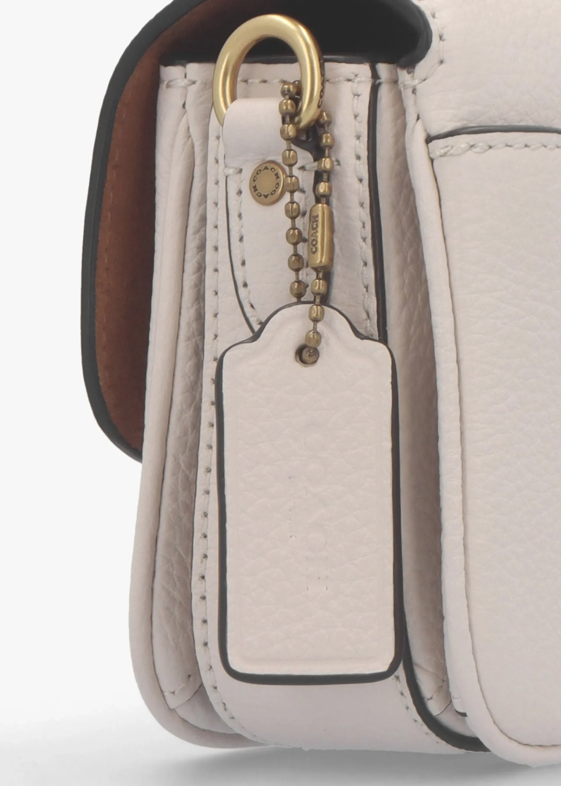 Cassie 17 Chalk Leather Cross-Body Bag
