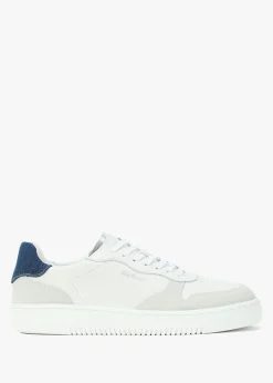 Celeste White & Chambray Leather Trainers