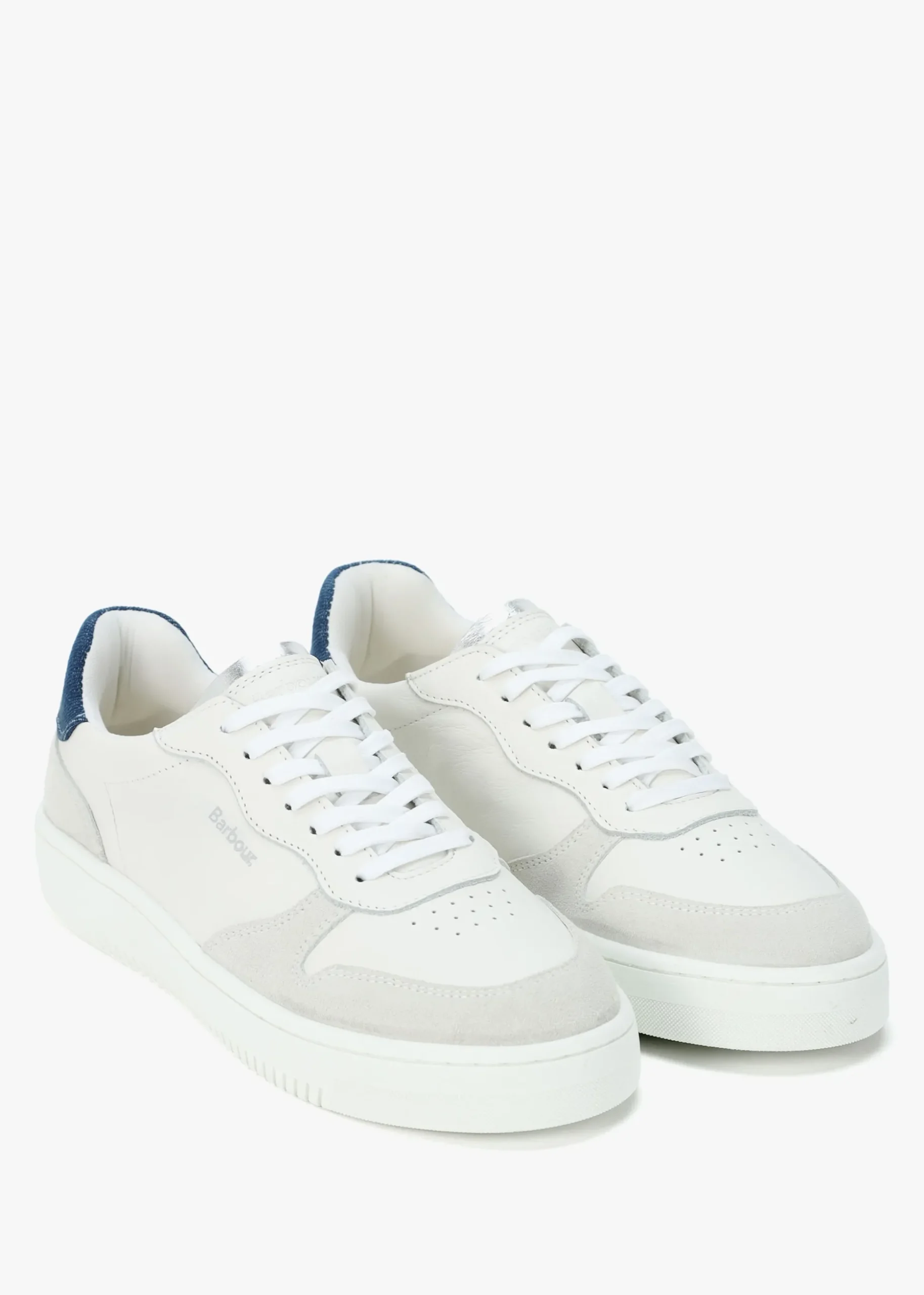 Celeste White & Chambray Leather Trainers