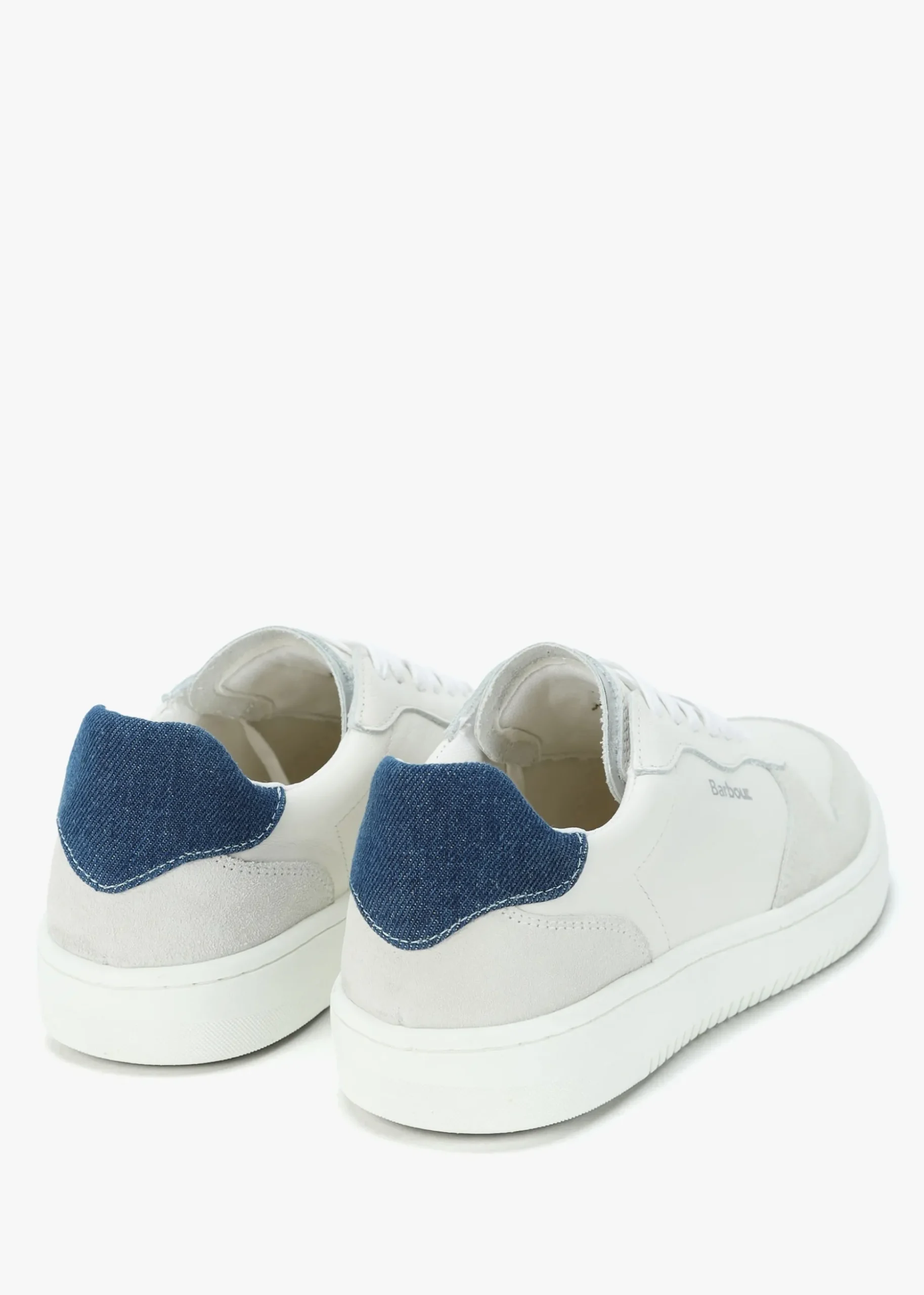 Celeste White & Chambray Leather Trainers