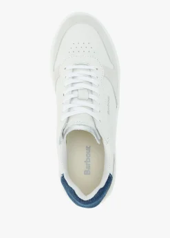 Celeste White & Chambray Leather Trainers