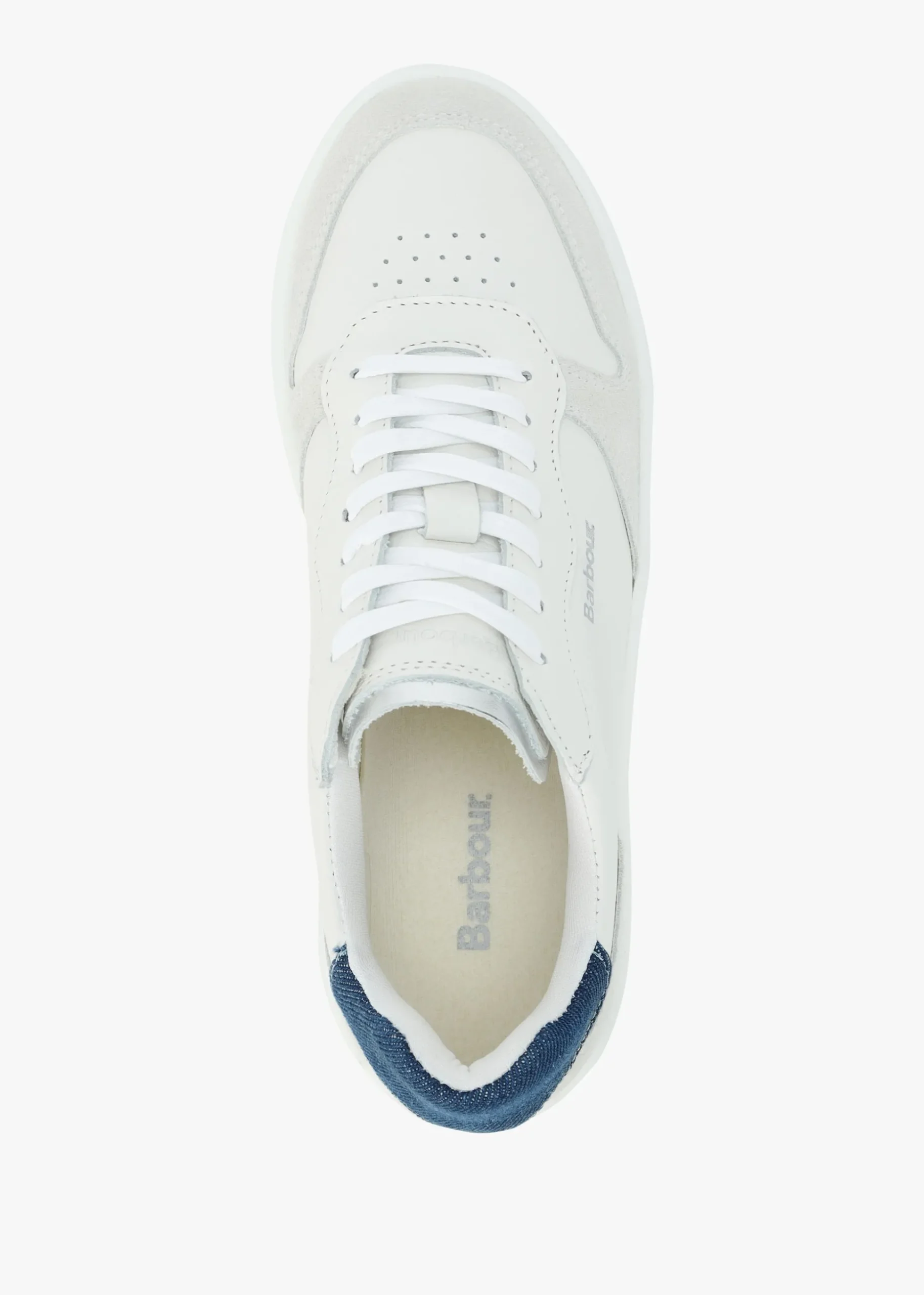 Celeste White & Chambray Leather Trainers