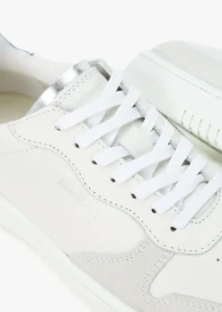 Celeste White & Chambray Leather Trainers