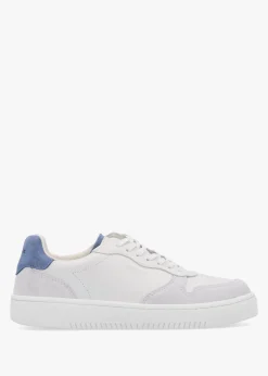Celeste White Chambray Leather Trainers