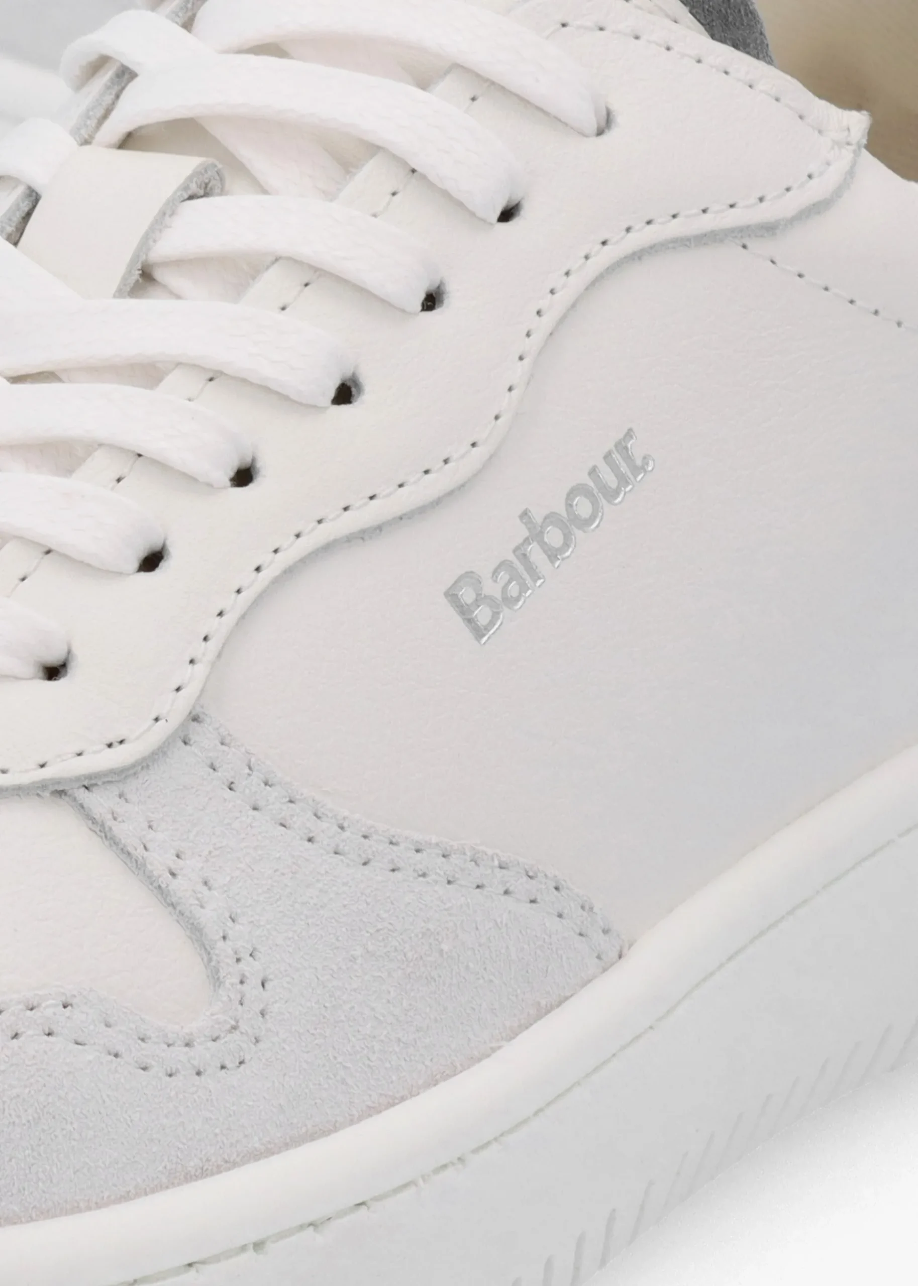 Celeste White Chambray Leather Trainers