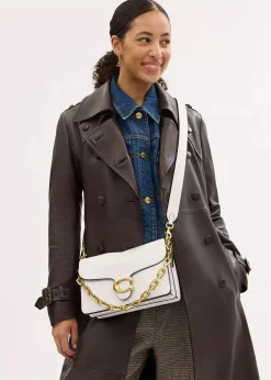 Chain Tabby Chalk Leather Shoulder Bag