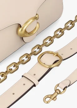 Chain Tabby Chalk Leather Shoulder Bag