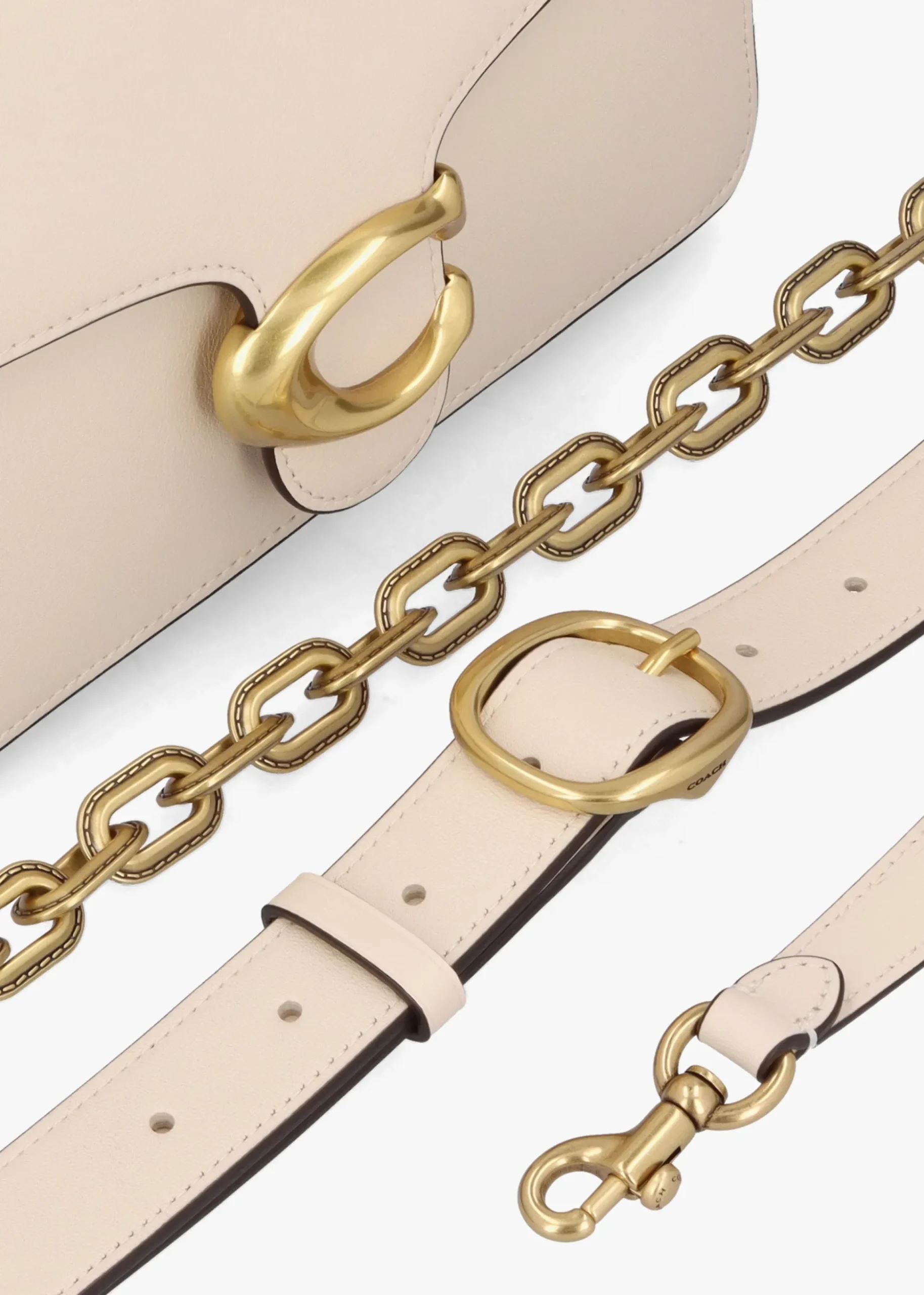 Chain Tabby Chalk Leather Shoulder Bag