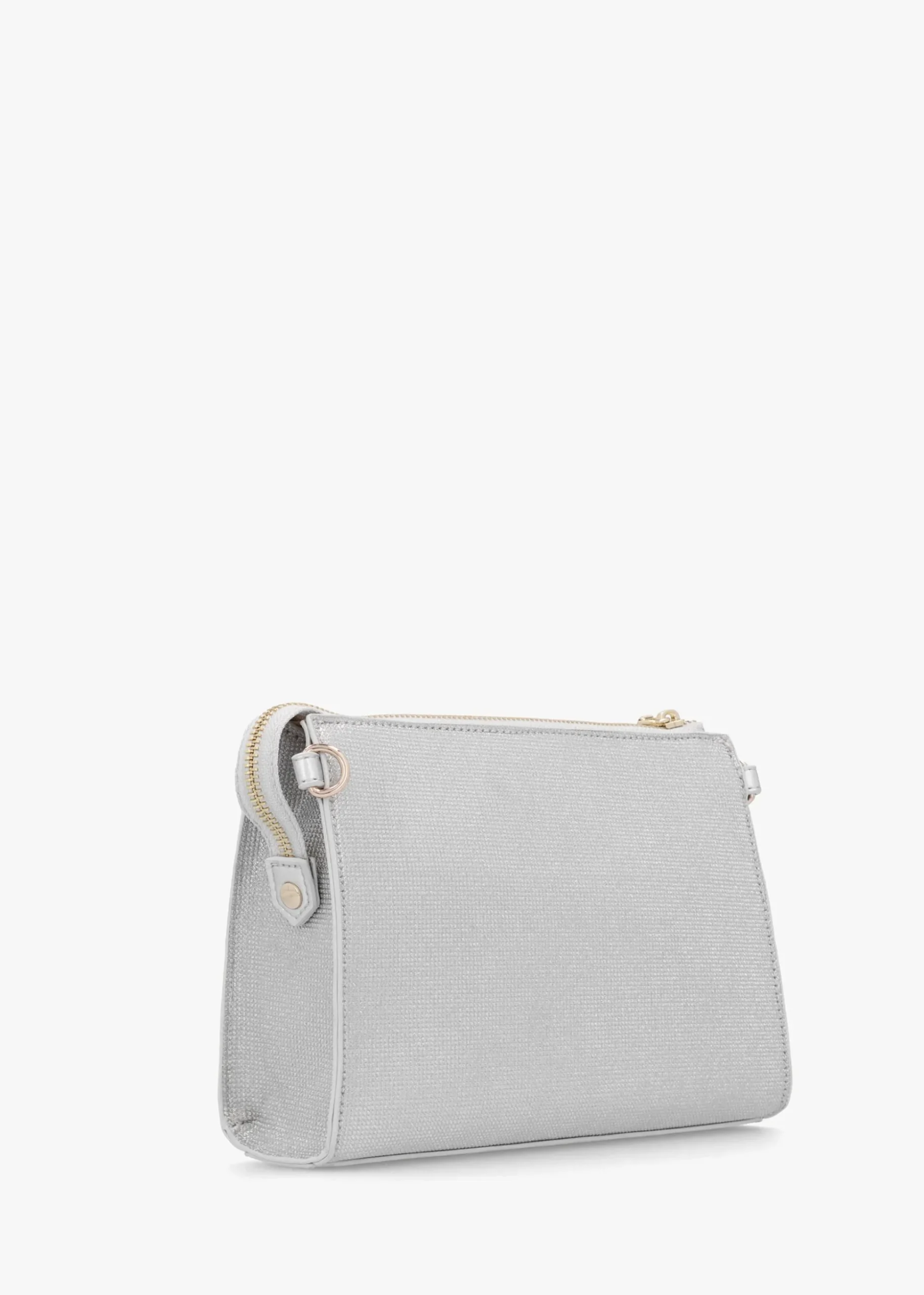 Chiaia Argento Glitter Pochette Bag