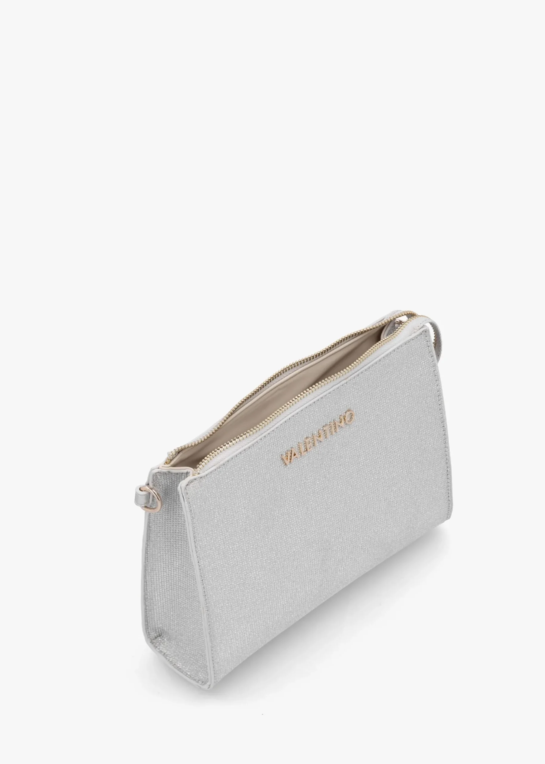 Chiaia Argento Glitter Pochette Bag