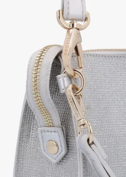 Chiaia Argento Glitter Pochette Bag