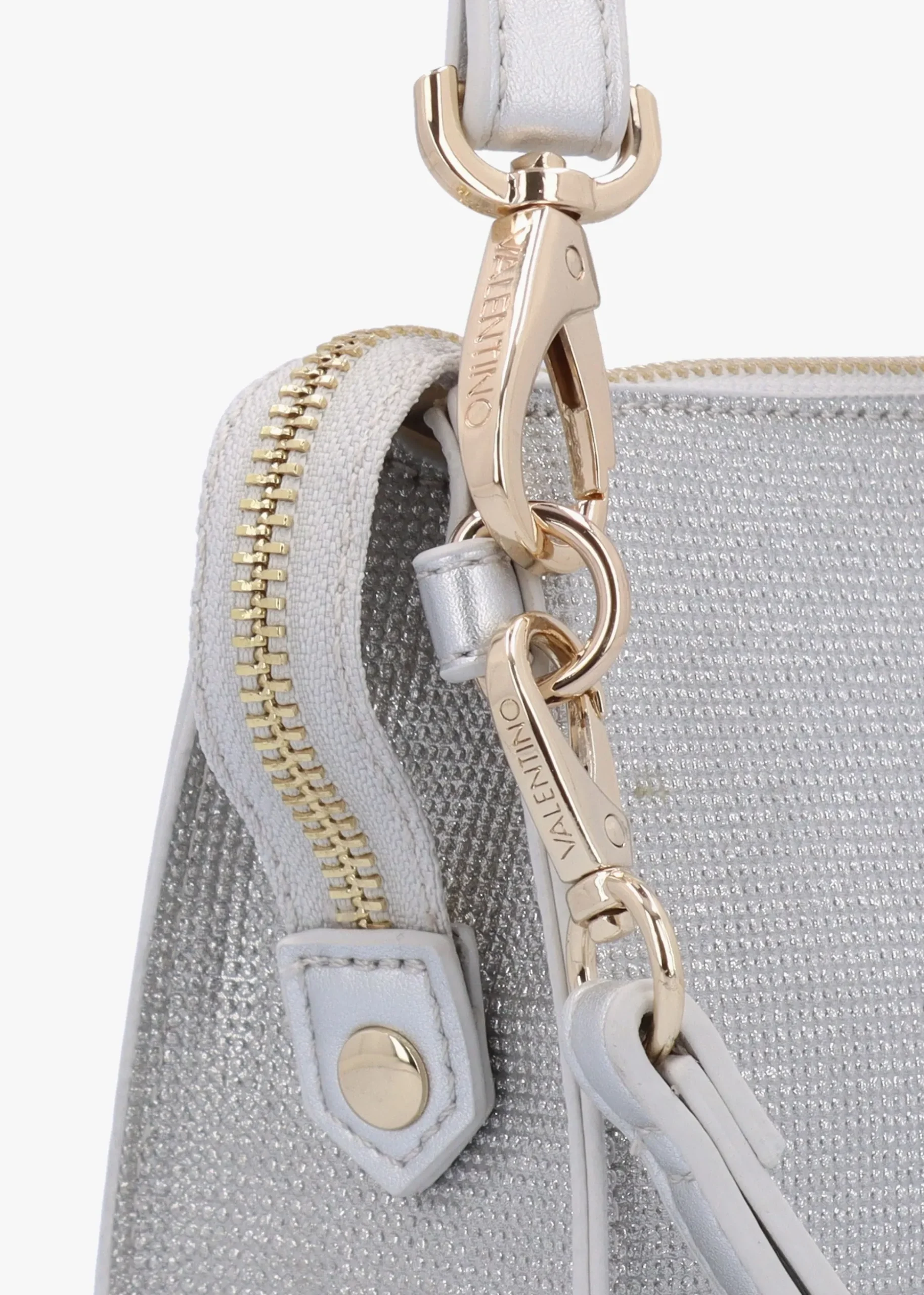 Chiaia Argento Glitter Pochette Bag